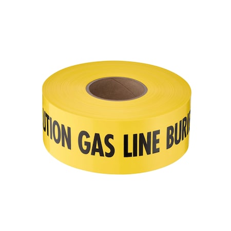 Milwaukee Tool 3" X 1000-FT SHIELDTEC YELLOW STANDARD STRETCH  NONDETECTABLE "CAUTION GAS LINE BURIED BELOW" 22-211